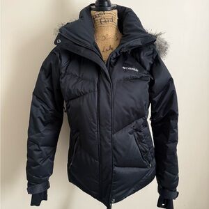 Columbia Women's Black Ski Jacket with Fur Trim